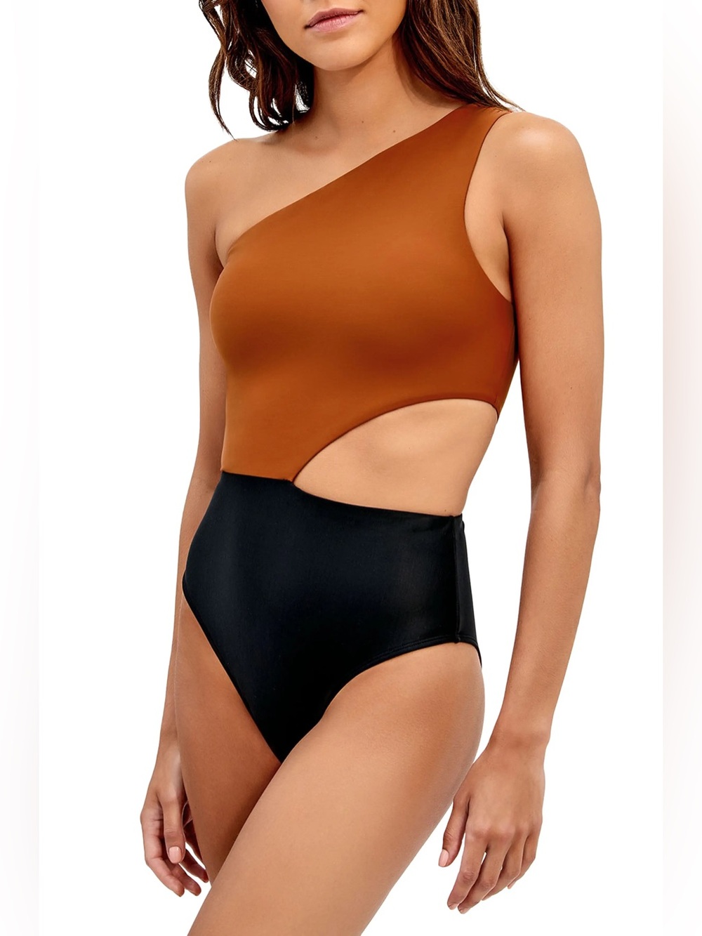 NWT ViX Paula Hermanny Cutout One-Shoulder One-Piece Swimsuit